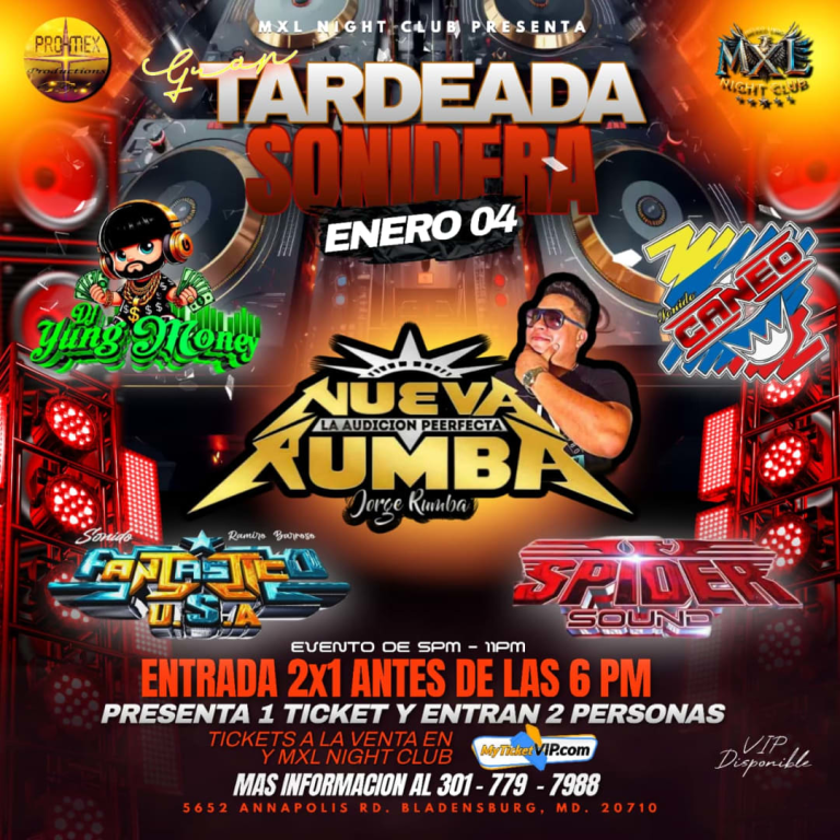 Event - GRAN TARDEADA SONIDERA MXL - Bladensburg, Maryland - 4 de enero de 2026 | concert tickets