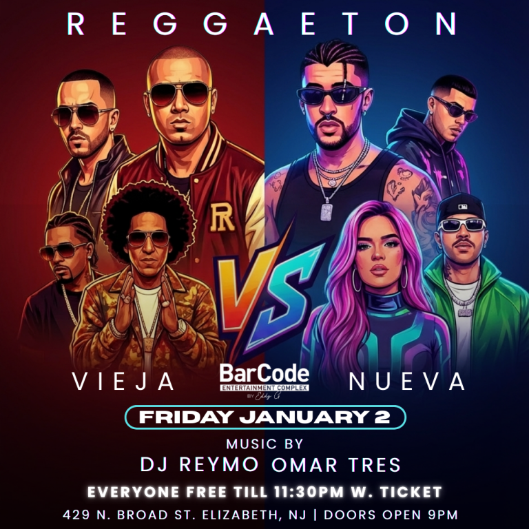 Event - VIEJA VS NUEVA ESCUELA – REGGAETON NIGHT @ BARCODE - Elizabeth, New Jersey - January 2, 2026 | concert tickets