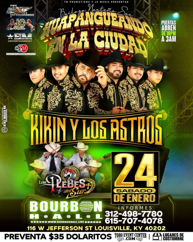 Event - Kikin y Los Astros, Los Plebes del Sur  - Louisville, Florida - January 24, 2026 | concert tickets