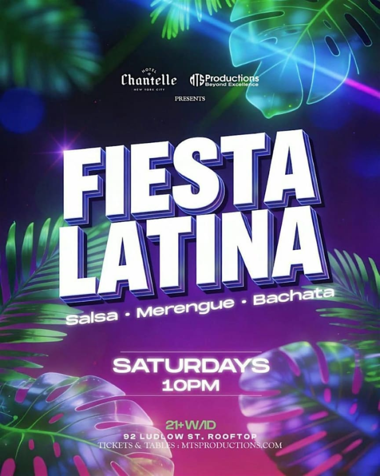 Event - Fiesta Latina NYC | Salsa, Merengue & Bachata at Hotel Chantelle - New York, New York - January 24, 2026 | concert tickets