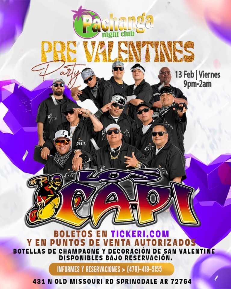 Event - 🎶 LOS CAPI EN VIVO – PRE VALENTINE’S PARTY 💜 - Springdale, Arkansas - February 13, 2026 | concert tickets