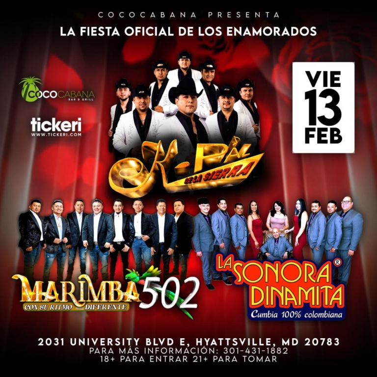 Event - K-Paz de la Sierra  marimba 502 y La Sonora Dinamita en concierto - Adelphi, Maryland - February 13, 2026 | concert tickets