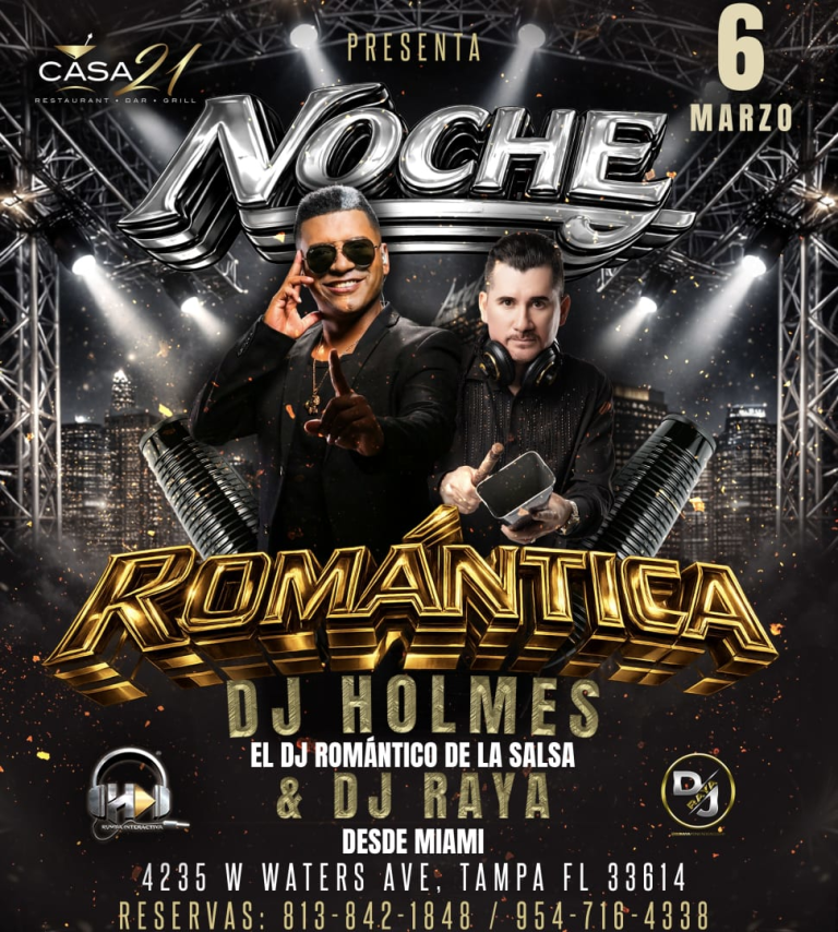 Event - NOCHE ROMÁNTICA CON DJ HOLMES  - Tampa, Florida - 6 de marzo de 2026 | concert tickets