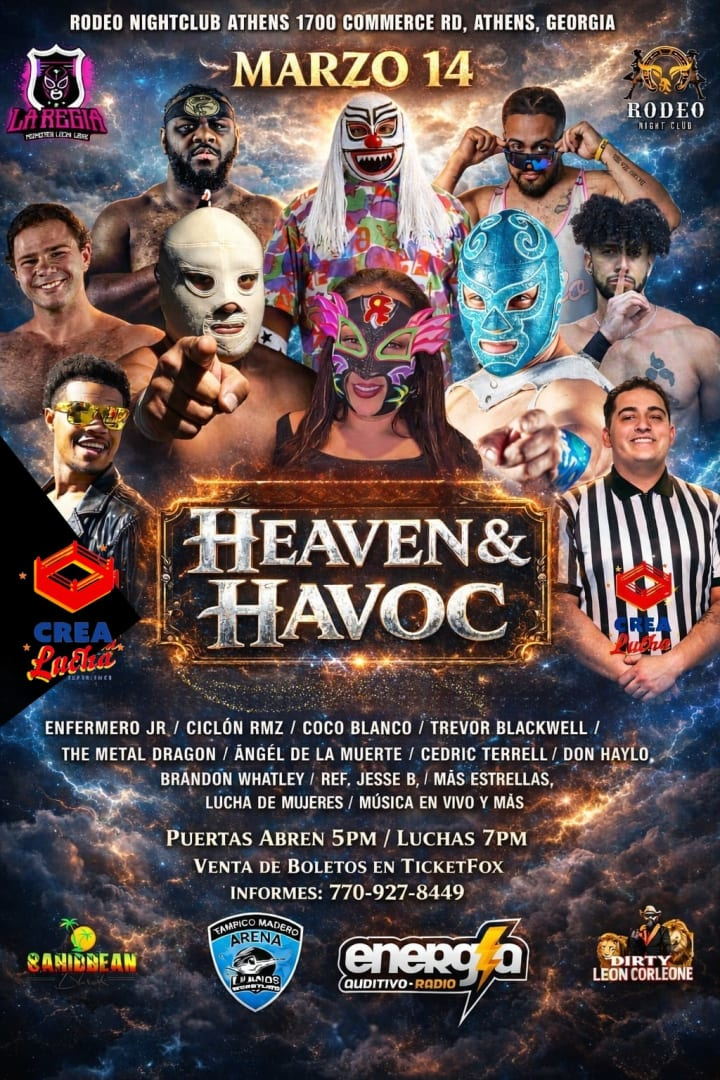 Event - LUCHA LIBRE MX HEAVEN & HAVOC - Athens, Georgia - 14 de marzo de 2026 | concert tickets