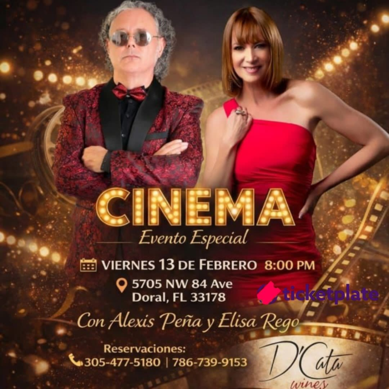 Event - Cinema con Alexis Peña y Elisa Rego - Doral, Florida - February 13, 2026 | concert tickets