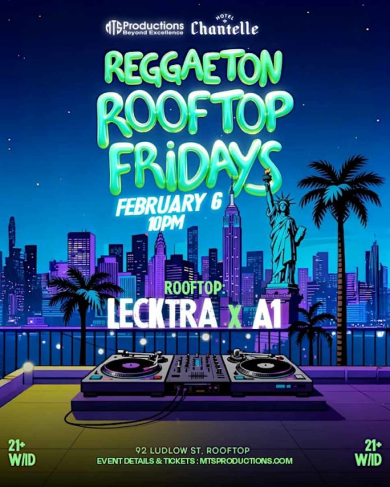 Event - Reggaeton Rooftop Fridays at Hotel Chantelle | Friday, Feb 6th - New York, New York - February 6, 2026 | concert tickets