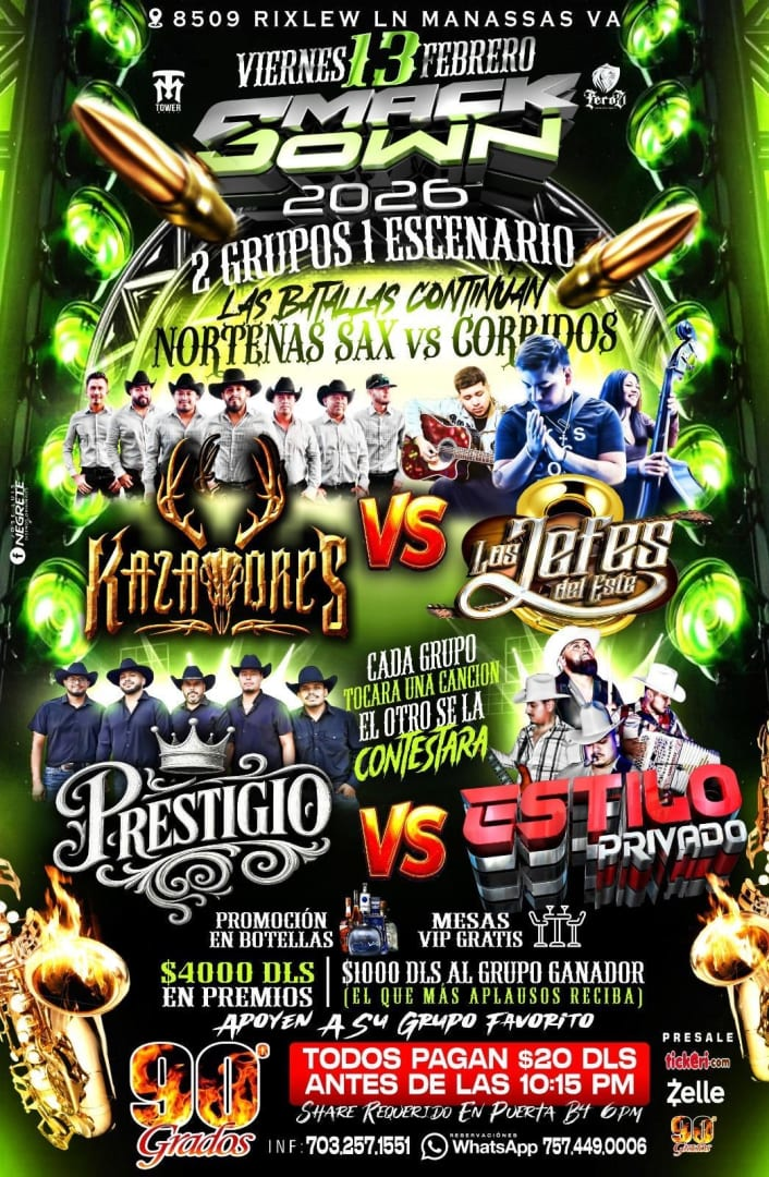 Event - SMACK DOWN  - Manassas, Virginia - February 13, 2026 | concert tickets