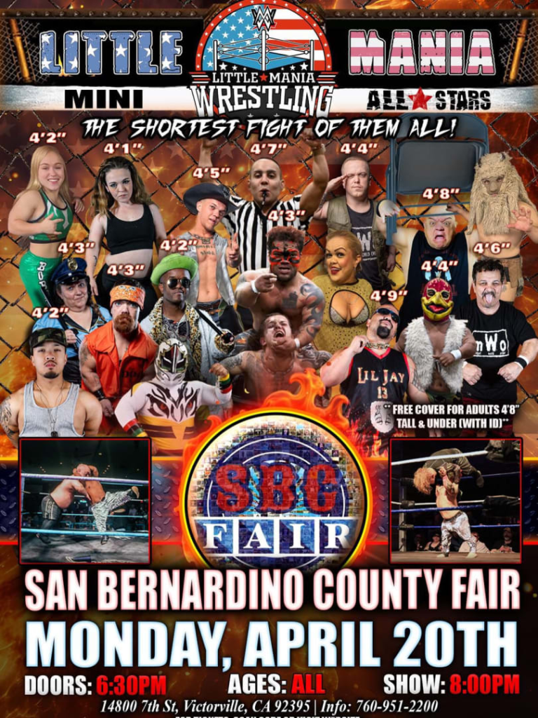 Event - Mini Wrestling all Stars - Victorville, CA - Mon, April 20, 2026} | concert tickets