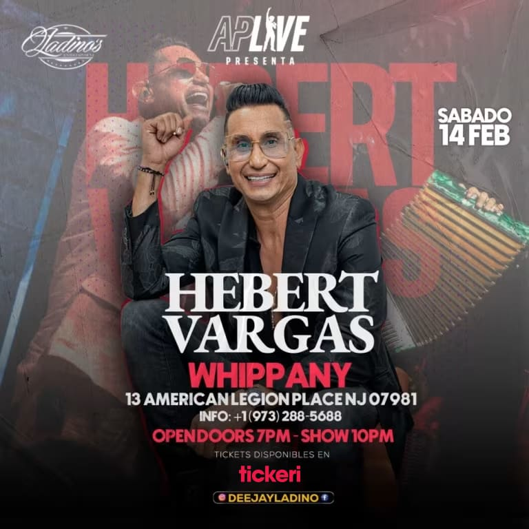 Event - Hebert Vargas en Concierto - Whippany, Nueva Jersey - Whippany, New Jersey - February 14, 2026 | concert tickets