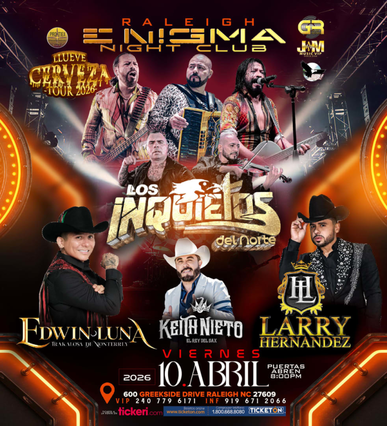 Event - LOS INQUIETOS DEL NORTE Y MÁS EN VIVO  - Raleigh, North Carolina - April 10, 2026 | concert tickets
