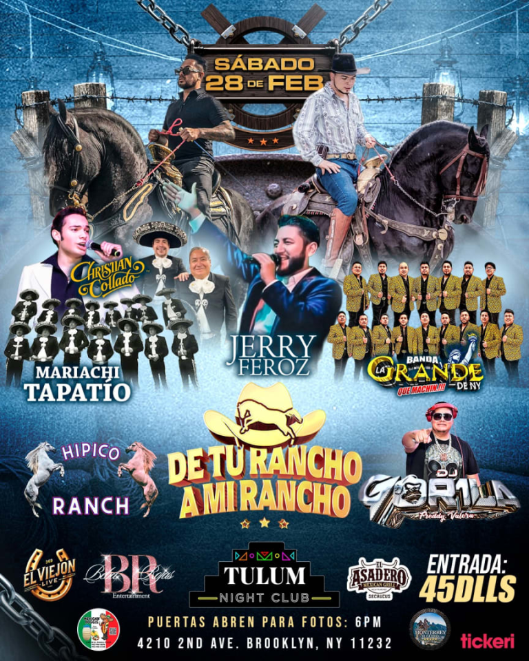 Event - DE TU RANCHO A MI RANCHO II Show de caballos, banda y mariachi en vivo!!! - Brooklyn, New York - February 28, 2026 | concert tickets