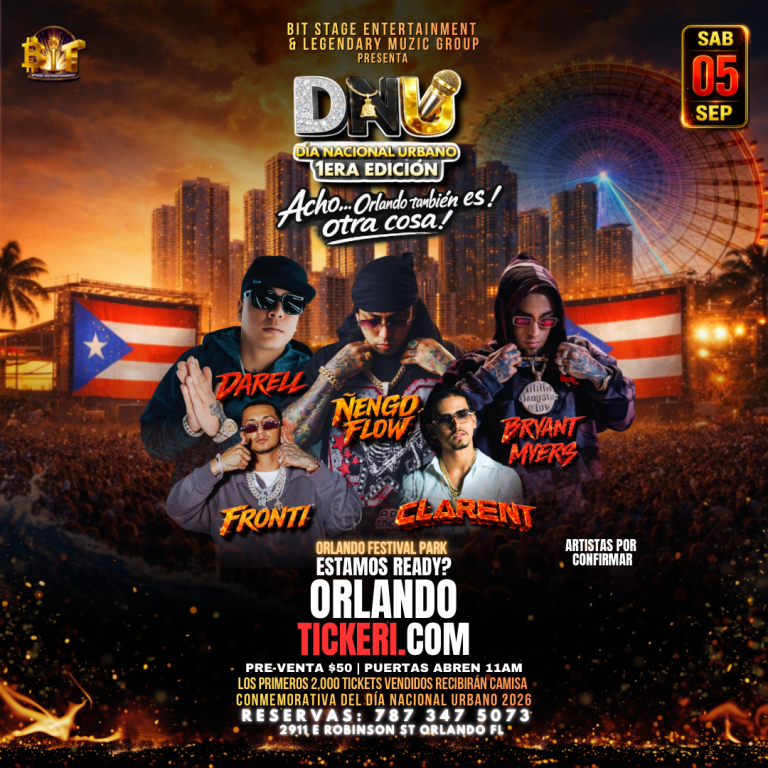 Event - Día Nacional Urbano Orlando 2026 - Orlando, FL - Sat, September 5, 2026} | concert tickets