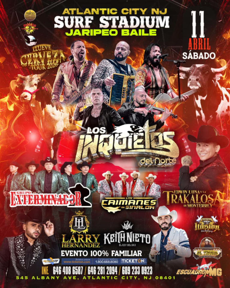 Event - Surf Stadium Jaripeo Baile 2026 en Atlantic City NJ – Los Inquietos del Norte, Edwin Luna y Más | 11 de Abril - Atlantic City, NJ - sáb, 11 de abril de 2026} | concert tickets