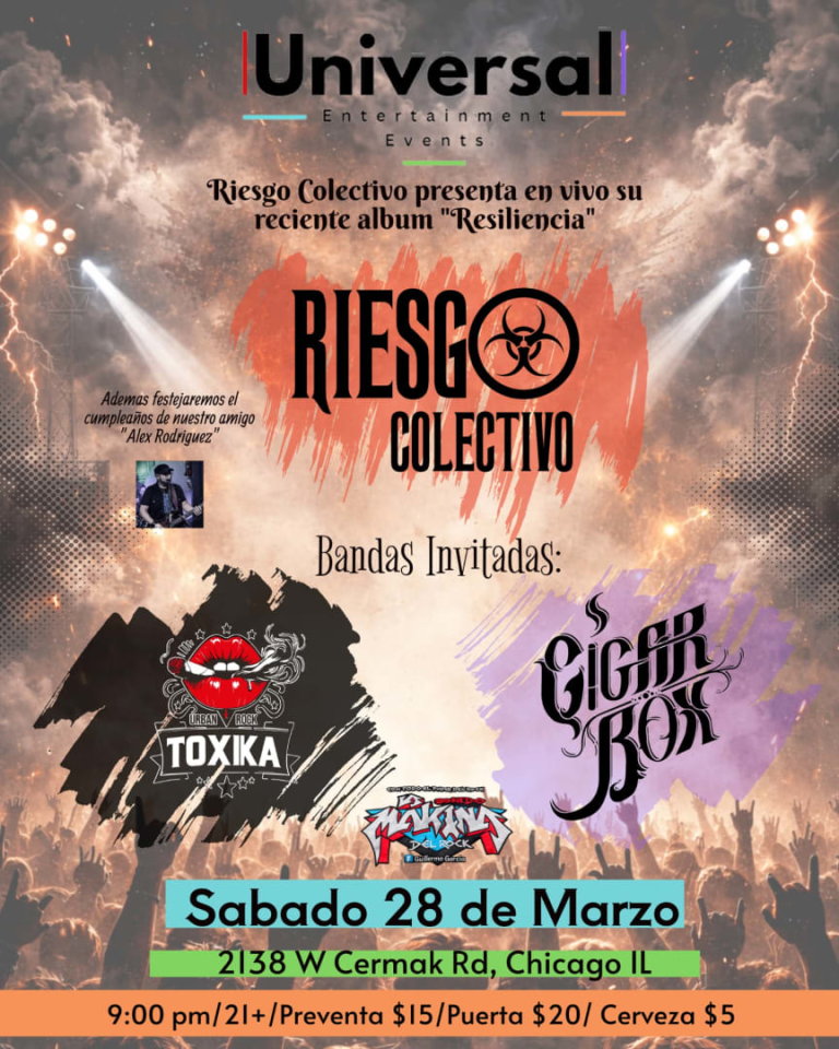 Event - Riesgo Colectivo Álbum Release - Chicago, IL - sáb, 28 de marzo de 2026} | concert tickets