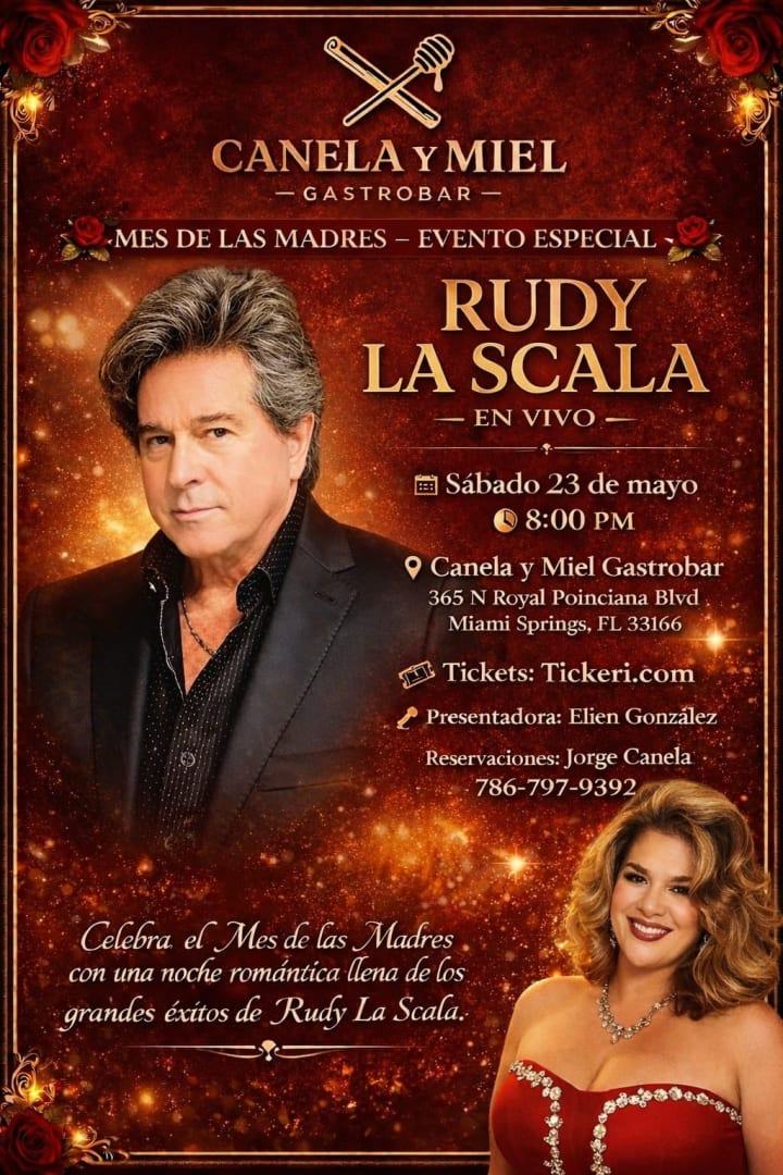 Event - Rudy La Scala en vivo - Celebrando a las Madres  - Miami Springs, FL - sáb, 23 de mayo de 2026} | concert tickets