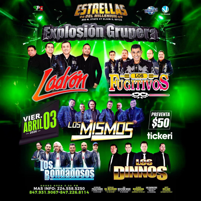 Event - Explosión Grupera 2026 en Elgin, IL Ladrón, Los Fugitivos, Los Mismos y Más  - Elgin, IL - vie, 3 de abril de 2026} | concert tickets