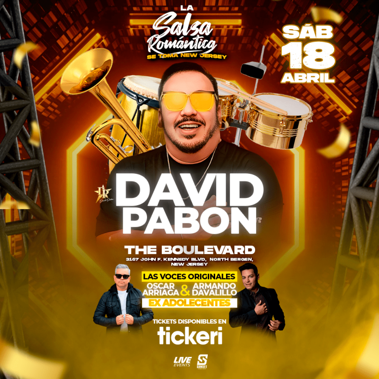 Event - DAVID PABON JUNTO A LOS EX ADOLECENTES (LA SALSA ROMANTICA SE TOMA NEW JERSEY) PRIMERA EDICION - North Bergen, New Jersey - April 18, 2026 | concert tickets
