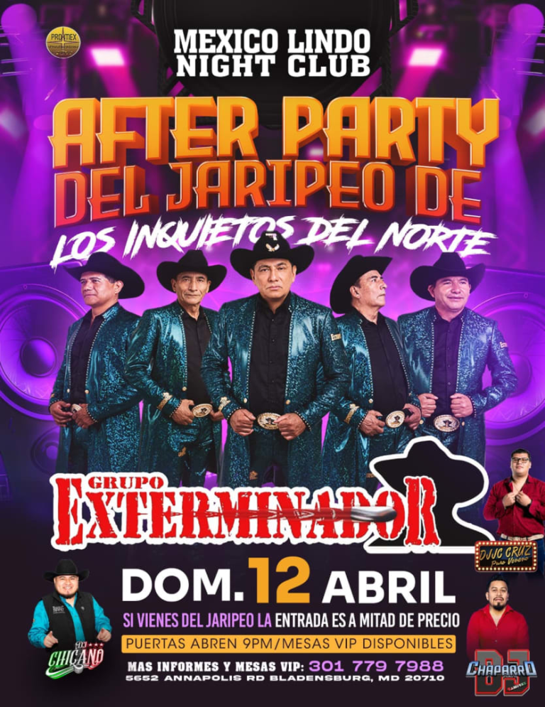 Event - AFTER PARTY CON GRUPO EXTERMINADOR - Bladensburg, MD - dom, 12 de abril de 2026} | concert tickets