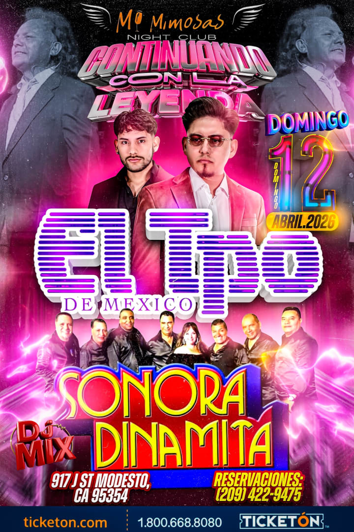 Event - El legado continua El Tpo De mexico ,Sonora Dinamita - Modesto, CA - dom, 12 de abril de 2026} | concert tickets