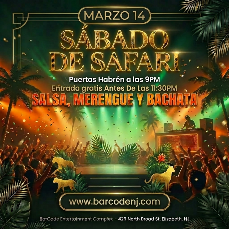Event - 🐆🌴 SÁBADO DE SAFARI – Salsa, Merengue y Bachata 🌴🐆 - Elizabeth, NJ - sáb, 4 de abril de 2026} | concert tickets
