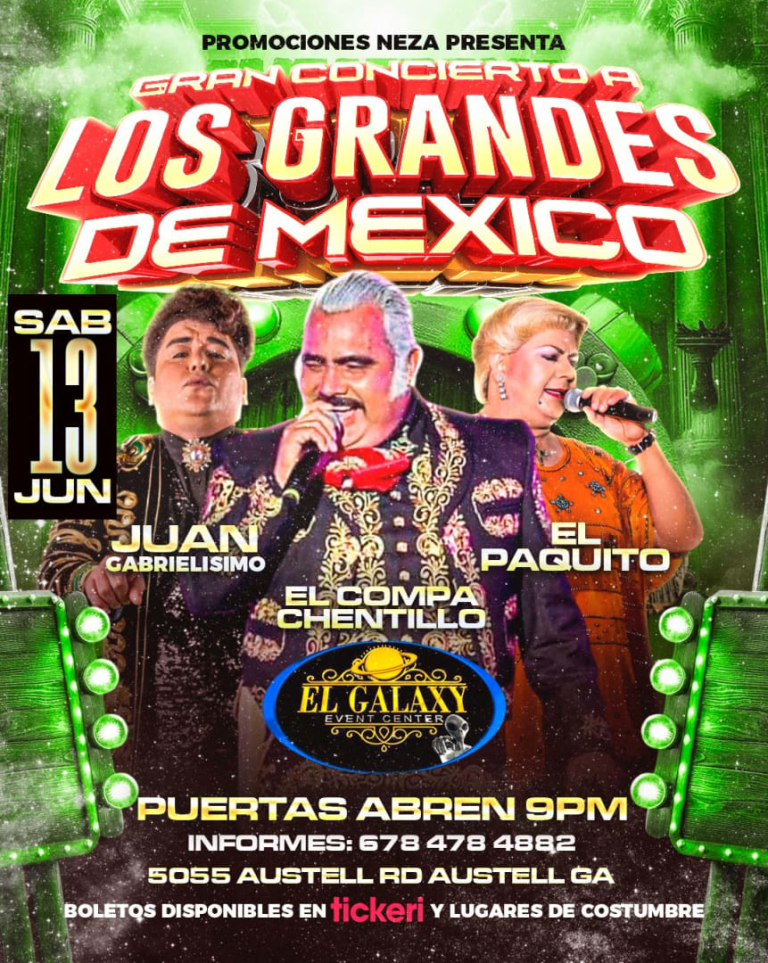 Event - Gran concierto tributo a los 3 grandes de Mexico - AUSTELL, GA - sáb, 13 de junio de 2026} | concert tickets