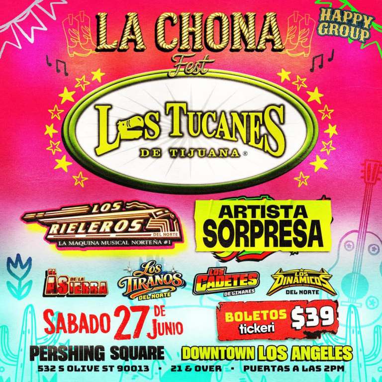 Event - LA CHONA FEST: Los Tucanes, Los Rieleros, Los Tiranos, Los Cadetes y mas! - Los Angeles, CA - Sat, June 27, 2026} | concert tickets