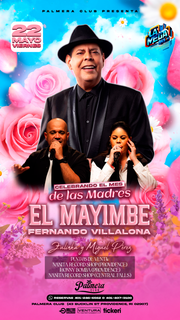 Event - EL MAYIMBE FERNANDO VILLALONA & LOS HIJOS DE RUBBY PEREZ - Providence, RI - Fri, May 22, 2026} | concert tickets
