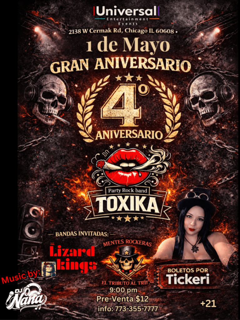Event - La Toxika Rock Band  - Chicago, IL - vie, 1 de mayo de 2026} | concert tickets