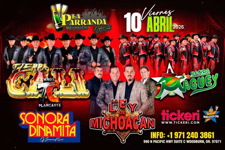 Event - Tierra Cali, Banda Maguey y Sonora Dinamita en Woodburn OR - Woodburn, OR - Fri, April 10, 2026} | concert tickets