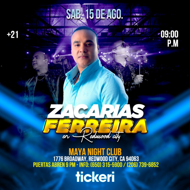 Event - Zacarias Ferreira  en Redwood City - Redwood City, CA - Sat, August 15, 2026} | concert tickets