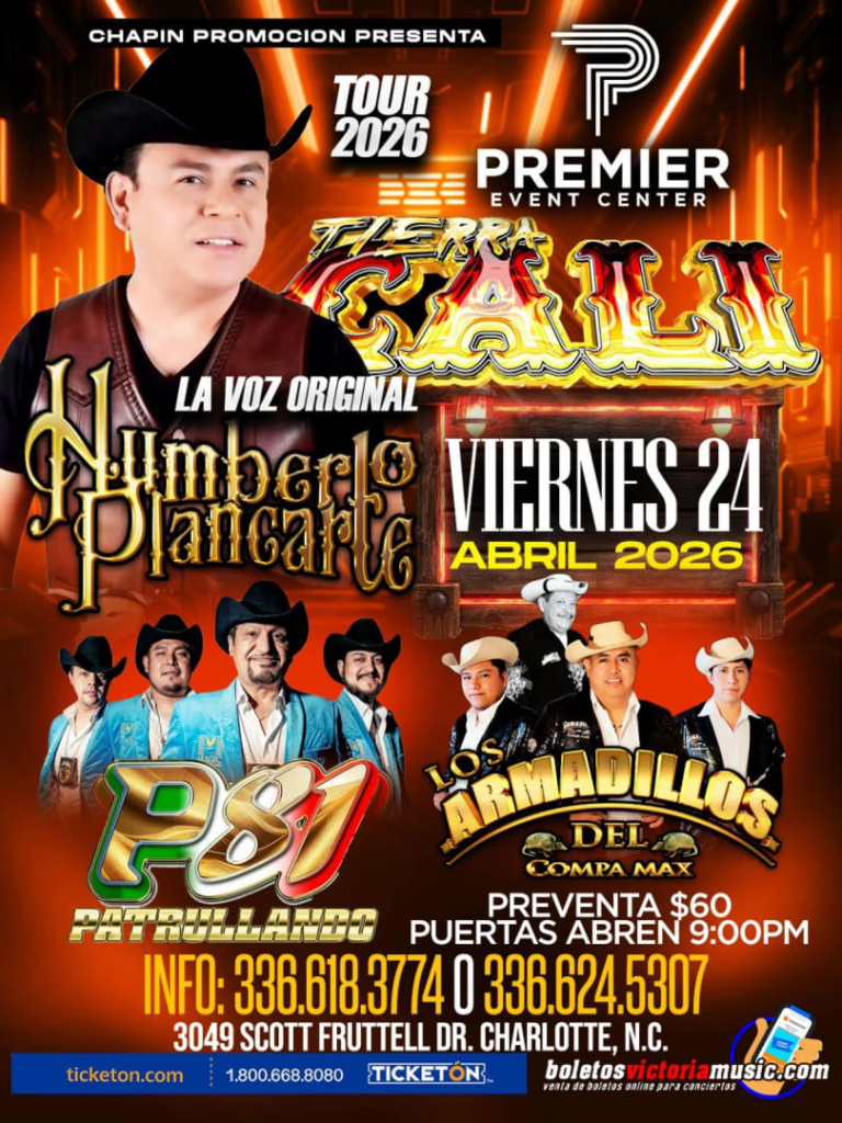 Event - TIERRA CALI: HUMBERTO PLANCARTE Y MAS! - Charlotte, NC - vie, 24 de abril de 2026} | concert tickets