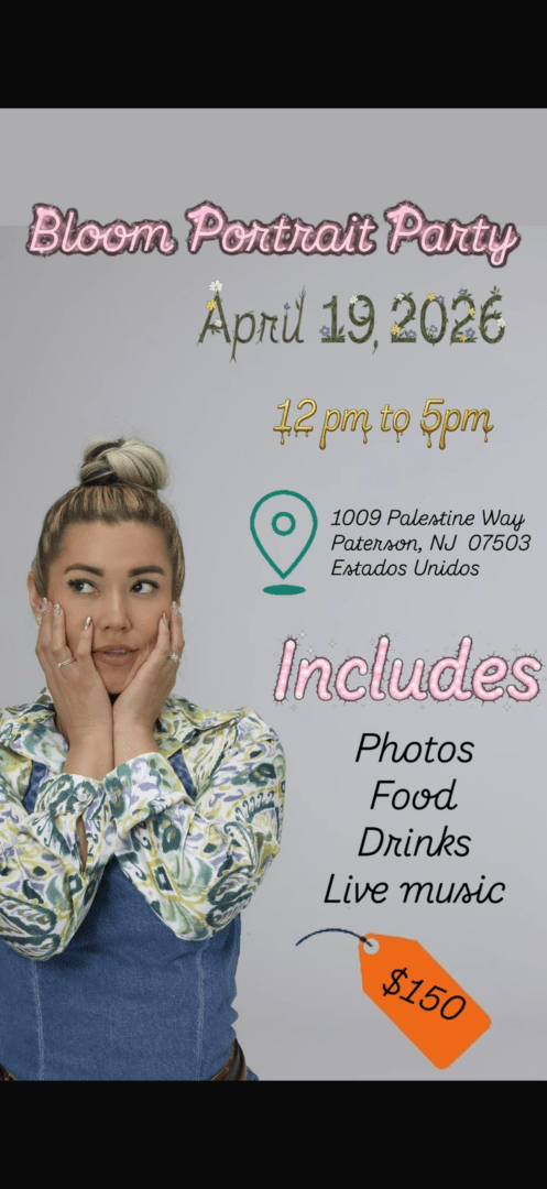 Event - Bloom portrait party  - Paterson, NJ - dom, 19 de abril de 2026} | concert tickets