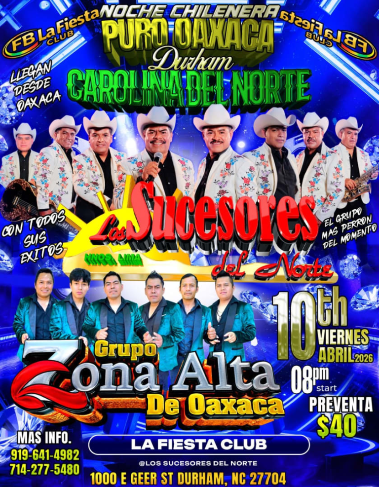 Event - NOCHE DE CHILENAS OAXACA - Durham, NC - Fri, April 10, 2026} | concert tickets