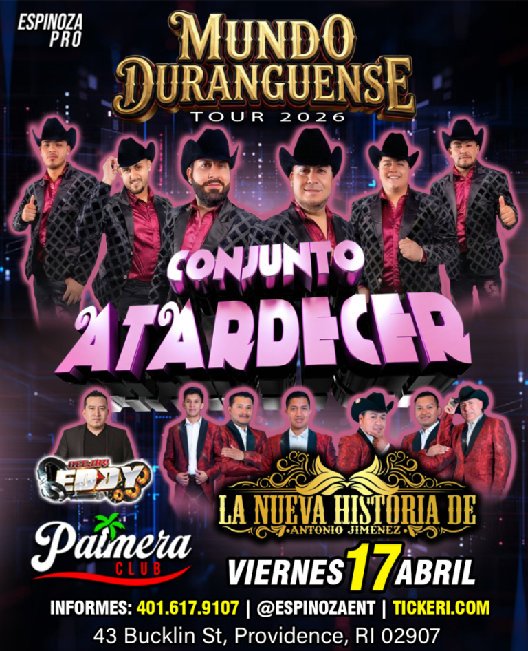 Event - MUNDO DURANGUENSE TOUR CONJUNTO ATARDECER en Providence, RI - Providence, RI - Fri, April 17, 2026} | concert tickets