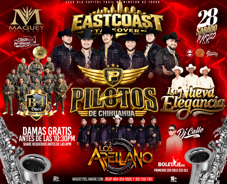 Event - PILOTOS DE CHIHUAHUA BANDA 411 LOS ARELLANO  - Wilmington, DE - Sat, March 28, 2026} | concert tickets