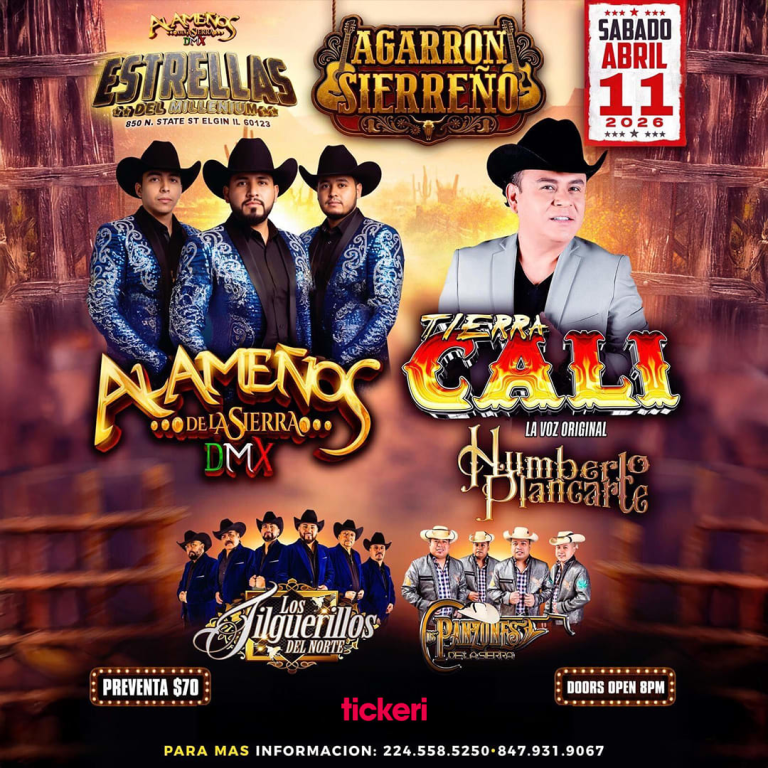 Event - Agarron Sierreño en Estrellas Del Millenium - Elgin, IL - sáb, 11 de abril de 2026} | concert tickets