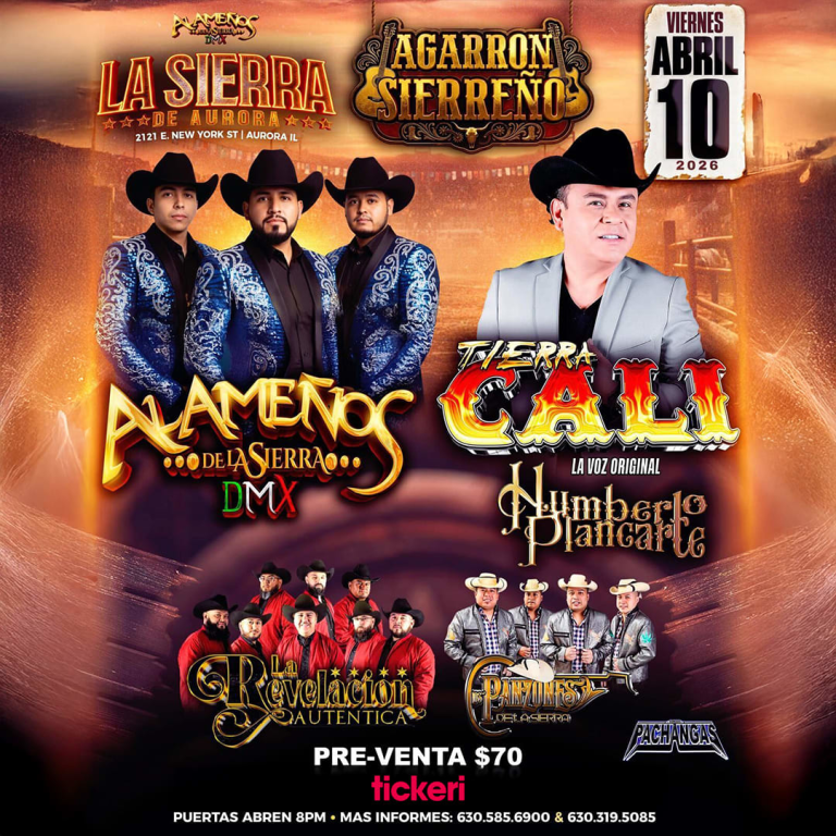 Event - Agarron Sierreño en La Sierra de Aurora - Aurora, IL - vie, 10 de abril de 2026} | concert tickets