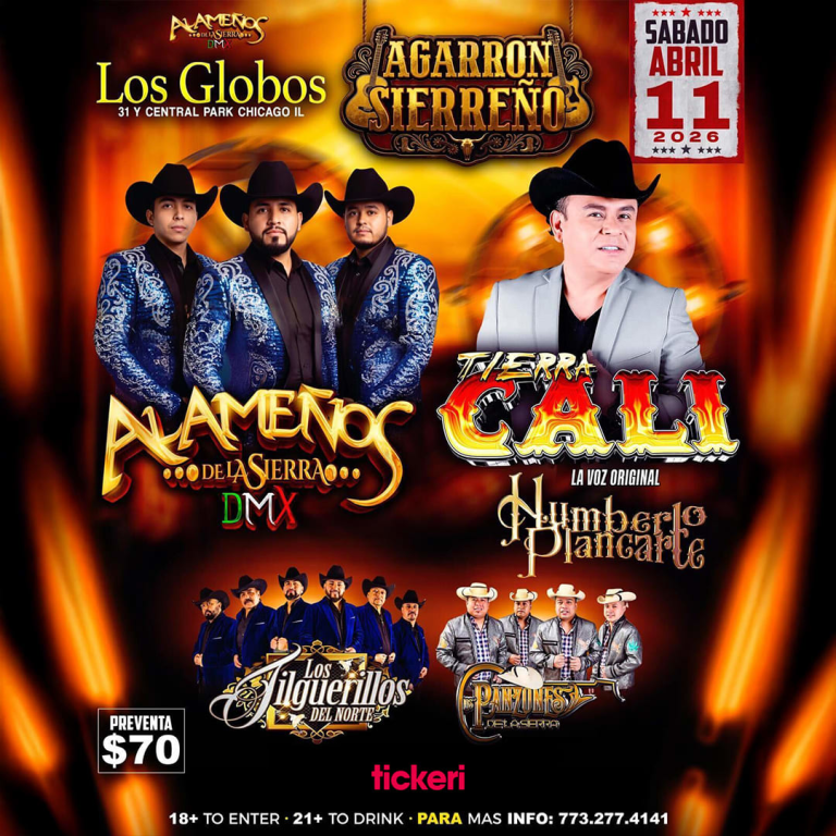 Event - Agarron Sierreño en los Globos - Chicago, IL - sáb, 11 de abril de 2026} | concert tickets