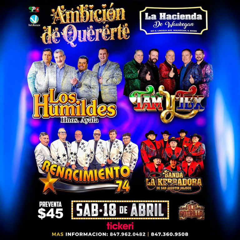 Event - Ambicion de quererte en La Hacienda De Waukegan - Waukegan, IL - Sat, April 18, 2026} | concert tickets