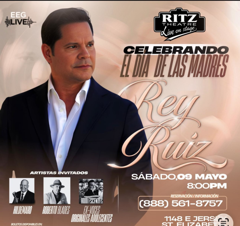 Event - Rey Ruiz en concierto con artistas invitados: Hildemaro, Roberto Blades y Ex-Voces Originales Adolescentes - Elizabeth, New Jersey - May 9, 2026 | concert tickets