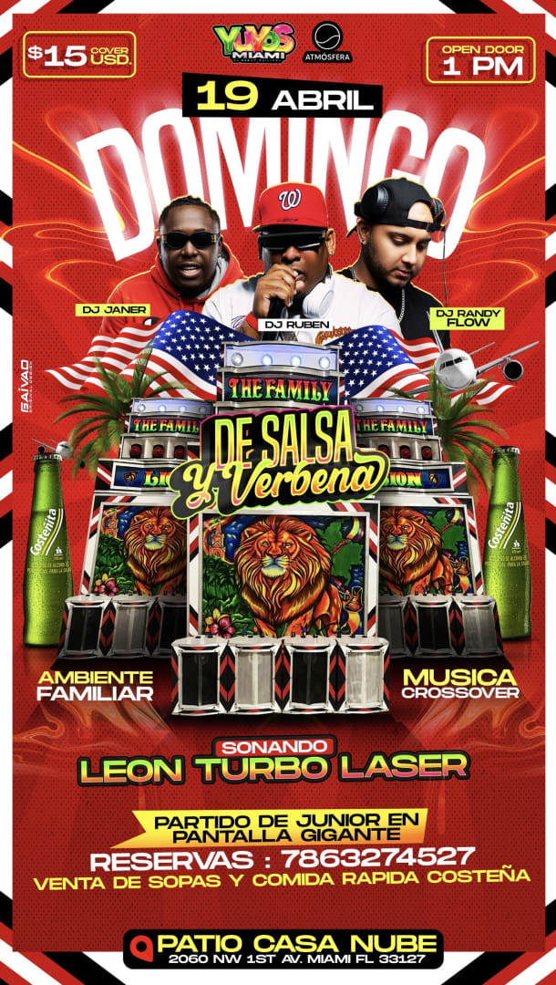Event - DOMINGO DE SALSA Y VERBENA - Miami, Florida - April 19, 2026 | concert tickets