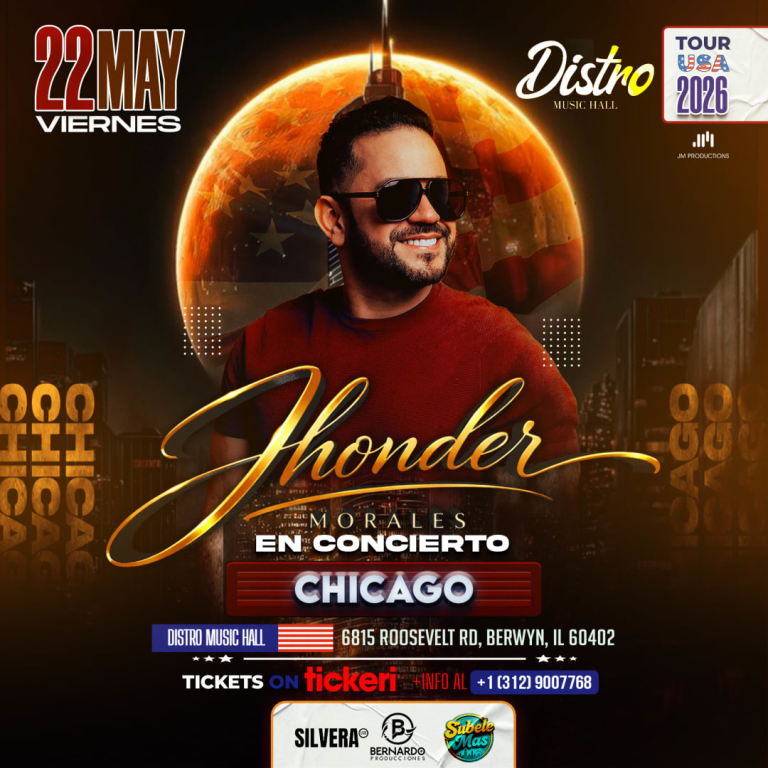 Event - Jhonder Morales en Chicago - Berwyn, IL - vie, 22 de mayo de 2026} | concert tickets