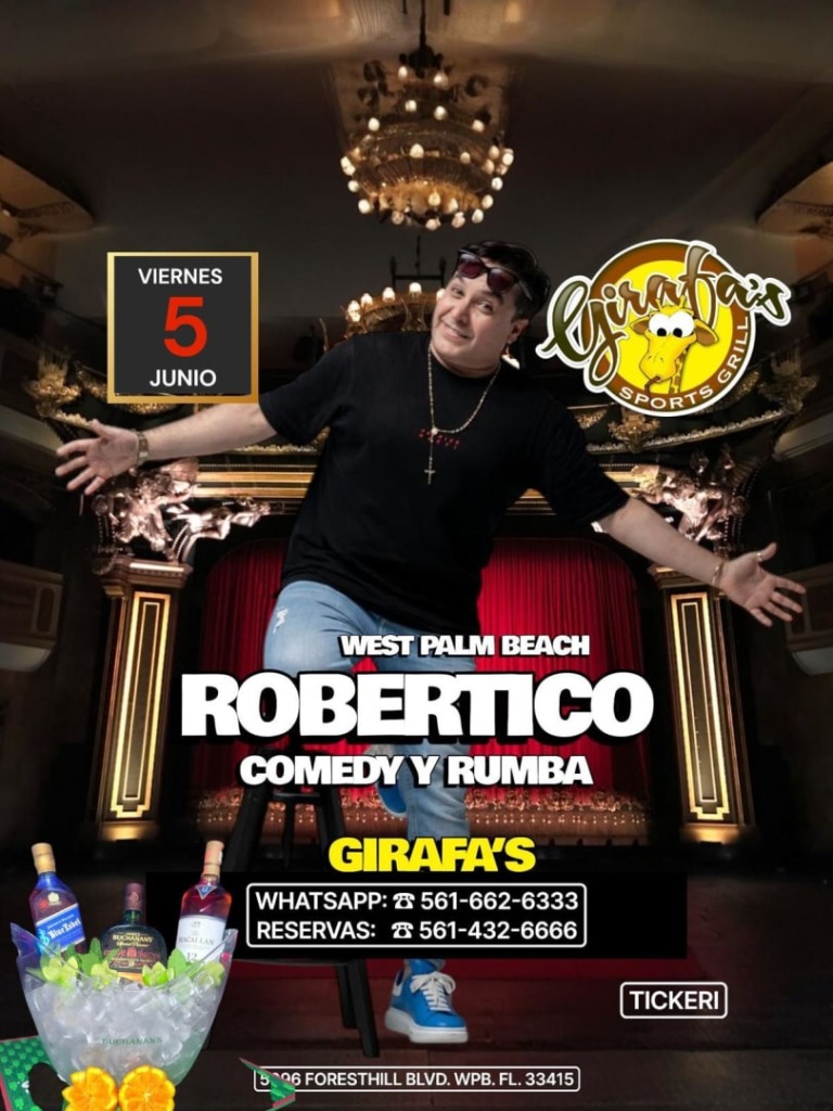 Event - ROBERTICO COMEDY SHOW en WEST PALM BEACH  - West Palm Beach, Florida - June 5, 2026 | concert tickets