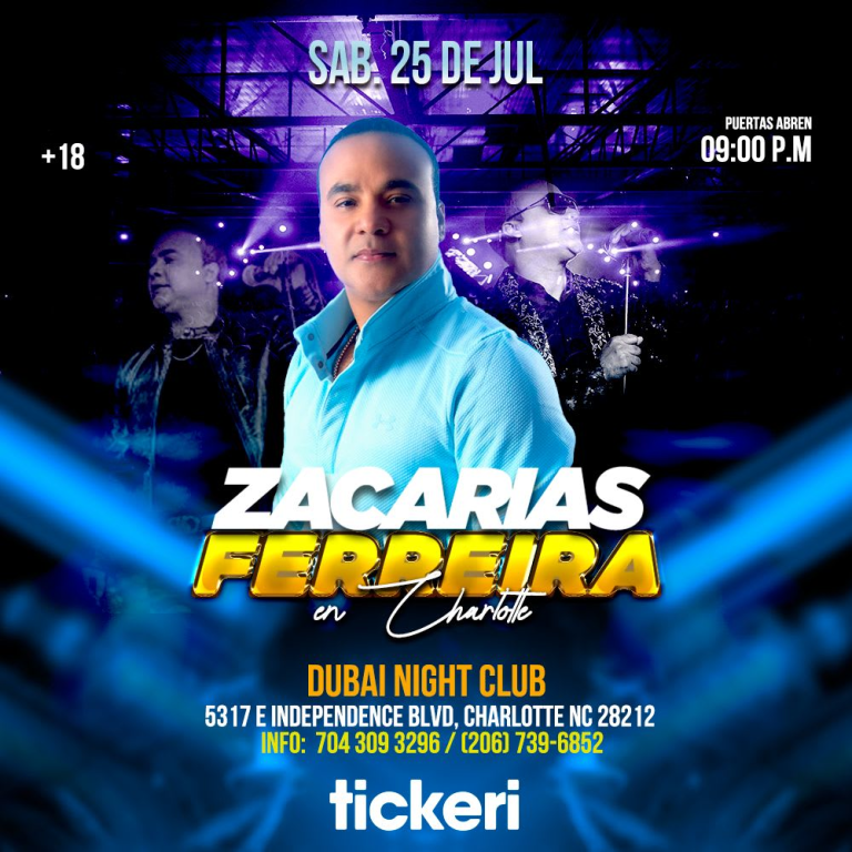 Event - Zacarias Ferreira  en Charlotte - Charlotte, North Carolina - July 25, 2026 | concert tickets