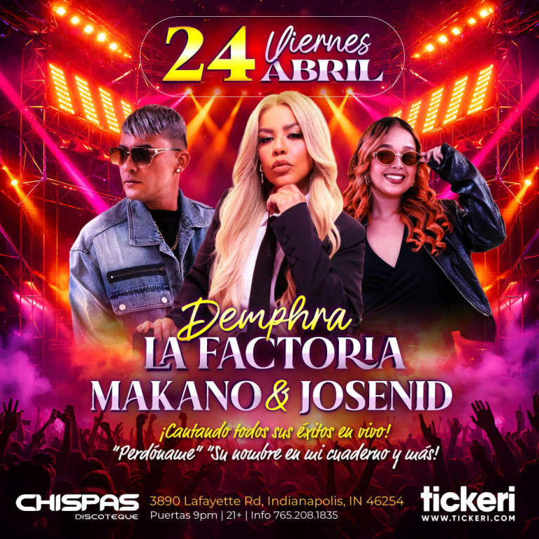 Event - Demphra de la Factoria con Makano & Josenid en concierto en Indianapolis - Indianapolis, Indiana - April 24, 2026 | concert tickets