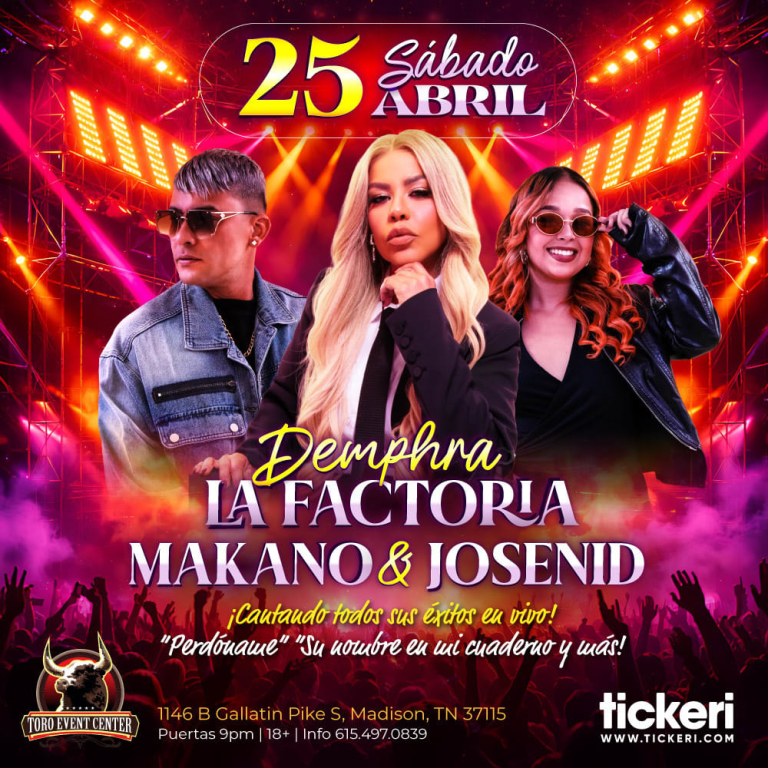 Event - Demphra de la Factoria con Makano & Josenid en concierto en Tennessee - Nashville, Tennessee - April 25, 2026 | concert tickets