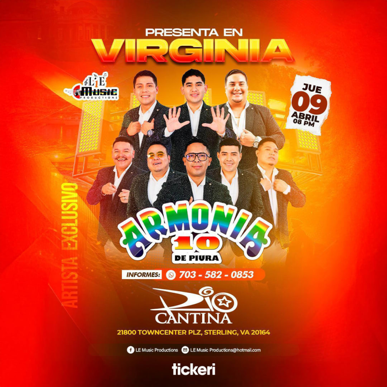 Event - Armonia 10 de Piura en Virginia - Sterling, Virginia - April 9, 2026 | concert tickets