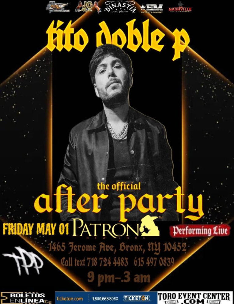 Event - Tito Doble P LIVE AT Patron New York  - Bronx, New York - April 1, 2026 | concert tickets