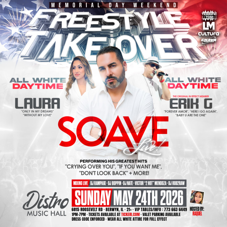 Event - SOAVE LIVE @ THE FREESTYLE TAKEOVER MDW ALL WHITE DAYTIME - Berwyn, Illinois - May 24, 2026 | concert tickets