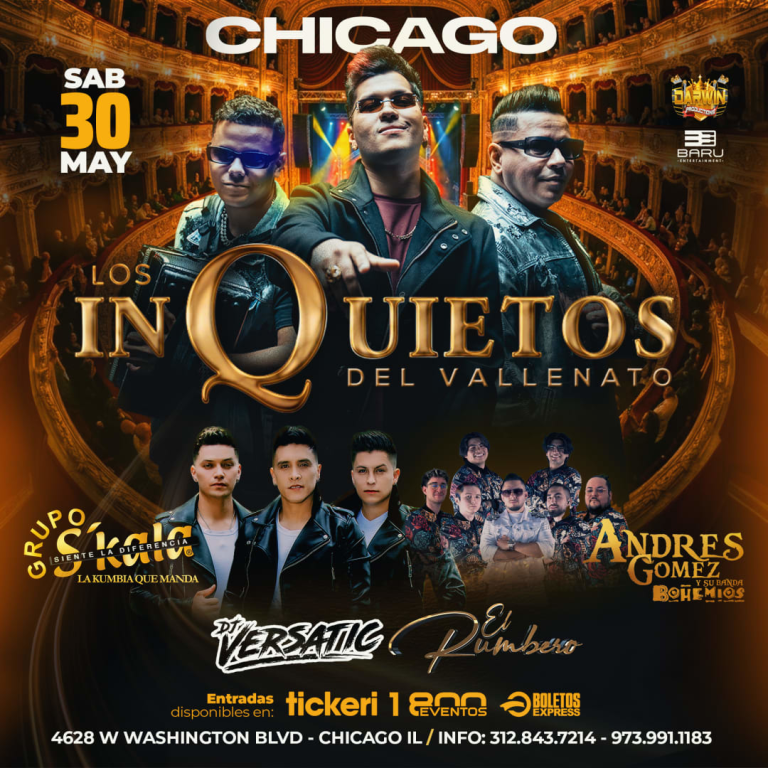 Event - Los Inquietos del Vallenato | Chicago, IL - Chicago, Illinois - May 30, 2026 | concert tickets